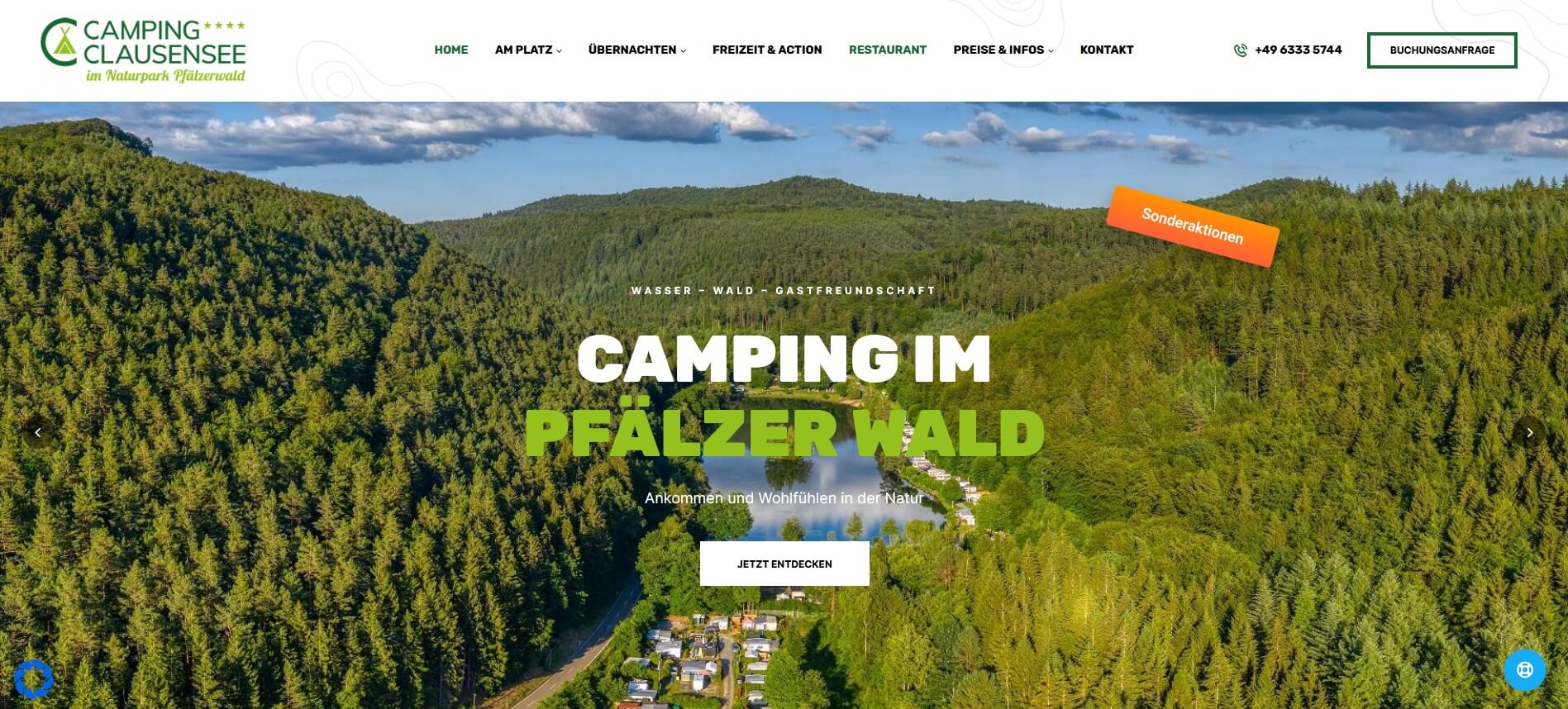 Clausensee – Der Campingplatz im Naturpark Pfälzerwald